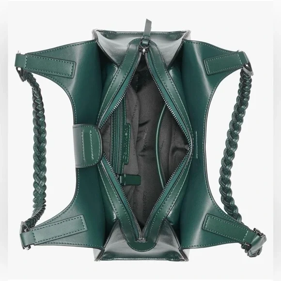Calvin Klein Boho Dark Green Satchel - Picture 3 of 9